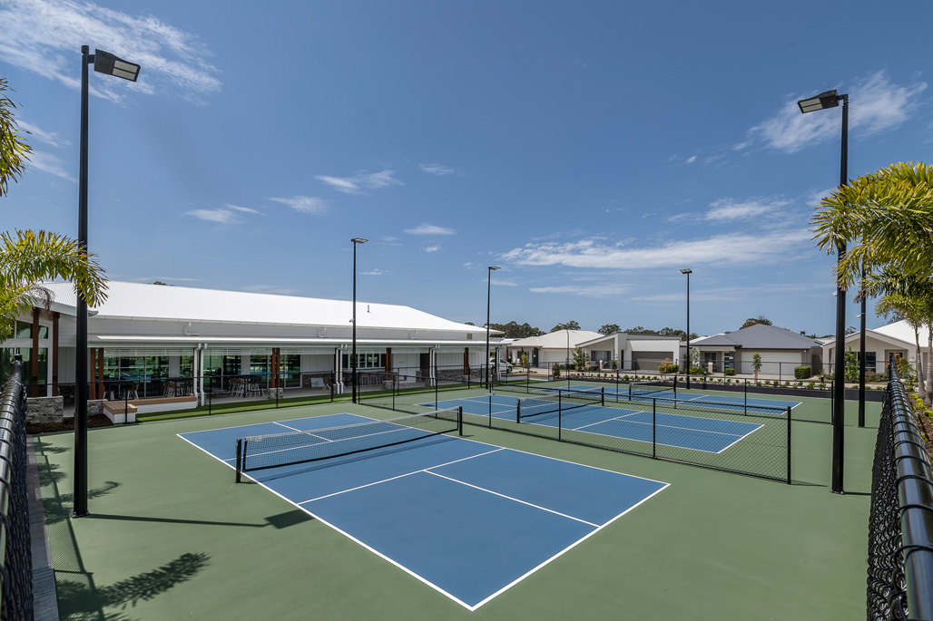 Tennis courts at Halcyon Promenade